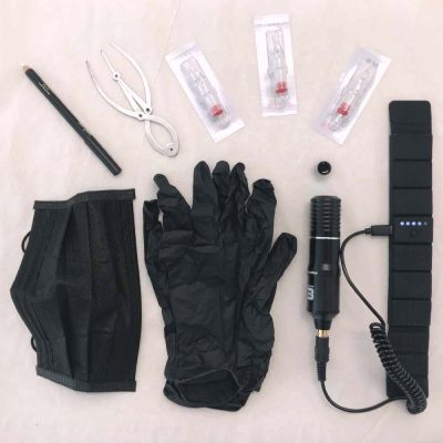 I always use new sterile single use 0.22mm needle cartridges, gloves, Micropigmentation tattoo machine, all sterilized before each client.